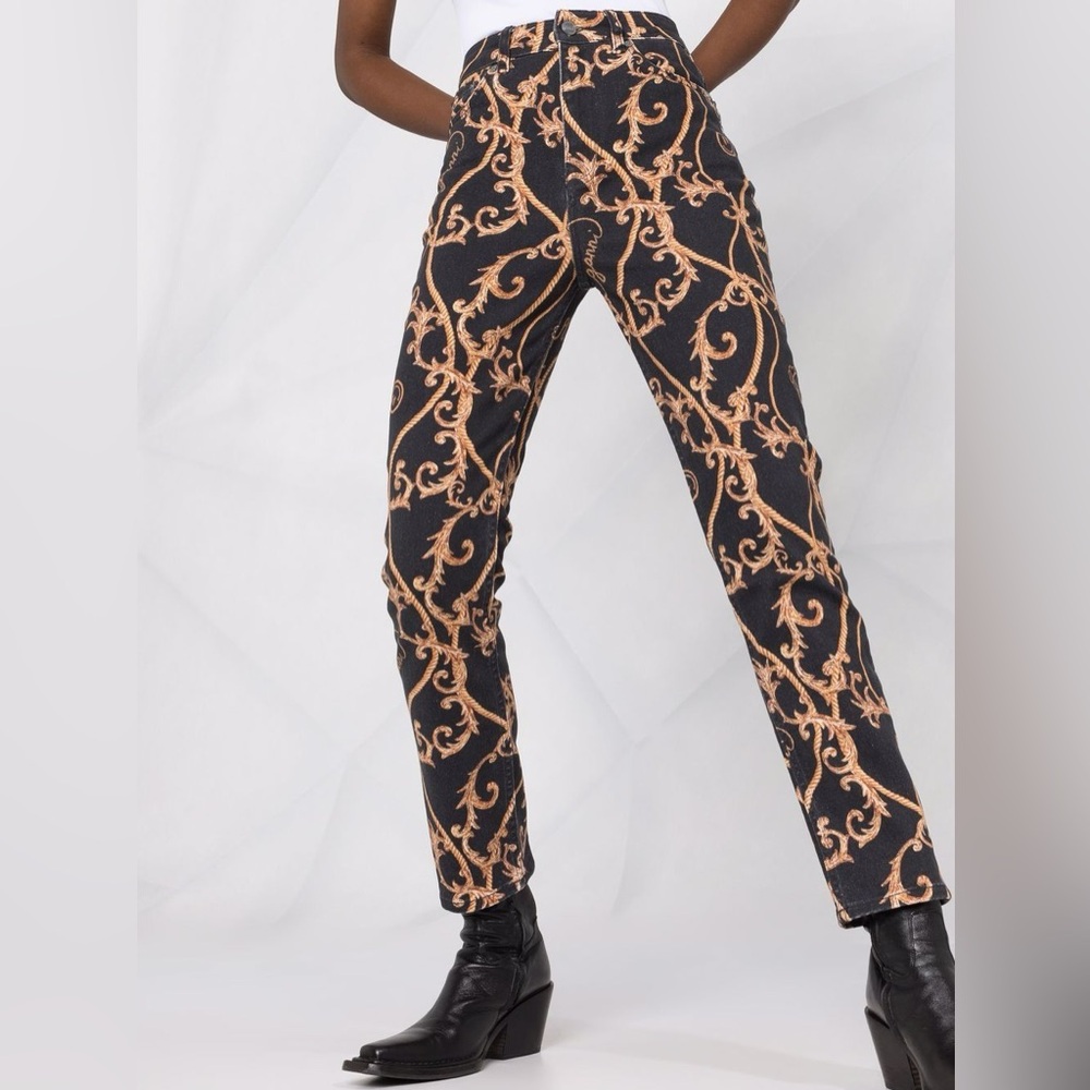 Ganni Baroque-Print Jean